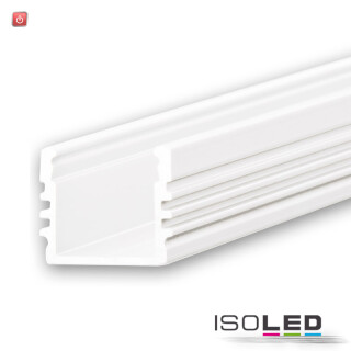ISO113080 / LED Aufbauprofil SURF12 Aluminium pulverbeschichtet weiß RAL 9010, 200cm / 9009377047114