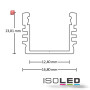 ISO113080 / LED Aufbauprofil SURF12 Aluminium pulverbeschichtet weiß RAL 9010, 200cm / 9009377047114