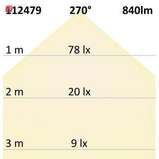 ISO112479 / E27 LED 9W G60, 270°, weiß, warmweiß / 9009377033643