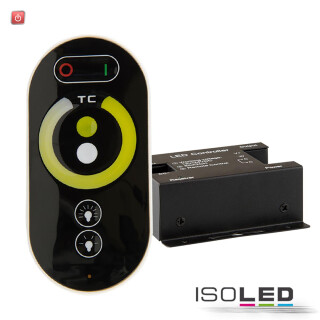 ISO112529 / Wireless Touch weißdynamischer PWM-Dimmer mit Funk-Fernbedienung, 12-24V DC 2x6A / 9009377034848