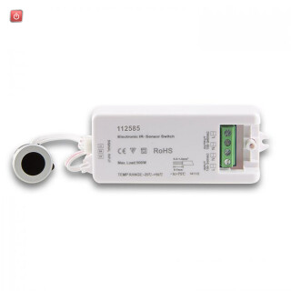 ISO112585 / Wisch-Schalter mit Sensorkopf silber, Wischdistanz 6cm, 230V, 500VA / 9009377036552