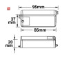 ISO112585 / Wisch-Schalter mit Sensorkopf silber, Wischdistanz 6cm, 230V, 500VA / 9009377036552