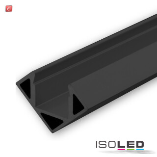 ISO113172 / LED Eckprofil CORNER11 Aluminium schwarz  RAL 9005, 200cm / 9009377049187