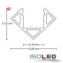 ISO113172 / LED Eckprofil CORNER11 Aluminium schwarz  RAL 9005, 200cm / 9009377049187