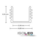ISO113174 / LED Aufbauprofil SURF12 BORDERLESS Aluminium schwarz eloxiert RAL 9005, 200cm / 9009377049224