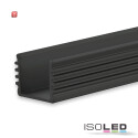 ISO113174 / LED Aufbauprofil SURF12 BORDERLESS Aluminium schwarz eloxiert RAL 9005, 200cm / 9009377049224