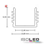 ISO113174 / LED Aufbauprofil SURF12 BORDERLESS Aluminium schwarz eloxiert RAL 9005, 200cm / 9009377049224