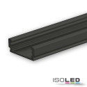 ISO113175 / LED Aufbauprofil SURF12 FLAT Aluminium schwarz eloxiert RAL 9005, 200cm / 9009377049248