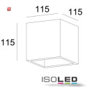 ISO112164 / Gips-Wandleuchte G9, würfelförmig /...