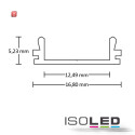 ISO112785 / LED Aufbauprofil SURF12 BORDERLESS FLAT...