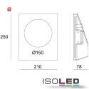 ISO112165 / Gips-Wand-Einbauleuchte, GU10, kleine...