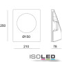 ISO112165 / Gips-Wand-Einbauleuchte, GU10, kleine Öffnung rund / 9009377024993