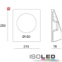 ISO112165 / Gips-Wand-Einbauleuchte, GU10, kleine Öffnung rund / 9009377024993