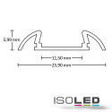 ISO112795 / LED Aufbauprofil SURF11 Aluminium eloxiert,...