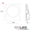 ISO112166 / Gips-Wand-Einbauleuchte, GU10, große...