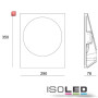 ISO112166 / Gips-Wand-Einbauleuchte, GU10, große Öffnung rund / 9009377025006