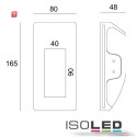 ISO112167 / Gips-Wand-Einbauleuchte, länglich,...