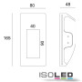 ISO112167 / Gips-Wand-Einbauleuchte, länglich, MR11/GU4, kleine Bauform / 9009377025020