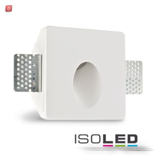 ISO112169 / Gips-Wand-Einbauleuchte, quadratisch, GU4/MR11, kleine Bauform / 9009377025044