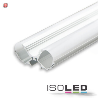 ISO112850 / LED Leuchtenprofil LOOP13 Aluminium eloxiert inkl. opal/satinierter Abdeckung 200cm / 9009377041631