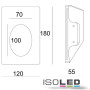 ISO112170 / Gips-Wand-Einbauleuchte, quadratisch, GU4/MR11, große Bauform / 9009377025068