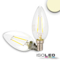 ISO112437 / E14 LED Kerze, 2W, klar, warmweiß, dimmbar / 9009377032387
