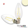 ISO112437 / E14 LED Kerze, 2W, klar, warmweiß, dimmbar / 9009377032387