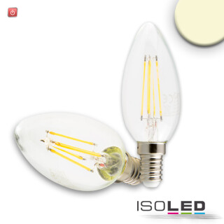 ISO112438 / E14 LED Kerze, 4W, klar, warmweiß, dimmbar / 9009377032400