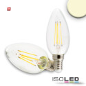 ISO112438 / E14 LED Kerze, 4W, klar, warmweiß, dimmbar / 9009377032400