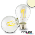 ISO112447 / E27 LED Birne, 8W, klar, warmweiß,...