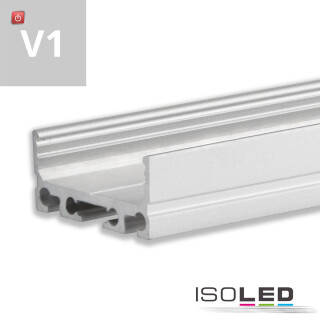ISO112852 / LED Aufbauprofil SURF24 FLAT V1 Aluminium eloxiert, 200cm / 9009377041679