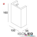 ISO112172 / LED Gips-Wandleuchte 2x3 Watt, UP&DOWN, eckig, warmweiss / 9009377025099