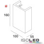 ISO112172 / LED Gips-Wandleuchte 2x3 Watt, UP&DOWN, eckig, warmweiss / 9009377025099