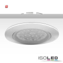 ISO112469 / LED Einbaustrahler, silber, 15W, 72°, rund, warmweiß, dimmbar / 9009377033407