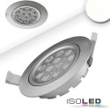 ISO112470 / LED Einbaustrahler, silber, 15W, 72&deg;,...