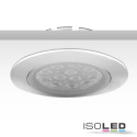 ISO112470 / LED Einbaustrahler, silber, 15W, 72°, rund, neutralweiß, dimmbar / 9009377033421