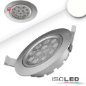 ISO112470 / LED Einbaustrahler, silber, 15W, 72°, rund, neutralweiß, dimmbar / 9009377033421
