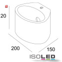ISO112174 / Gips-Wandleuchte G9, oval / 9009377025136