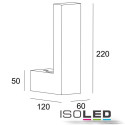 ISO112175 / LED Gips-Wandleuchte 1x3 Watt, L-F&ouml;rmig,...