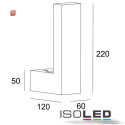 ISO112175 / LED Gips-Wandleuchte 1x3 Watt, L-Förmig,...
