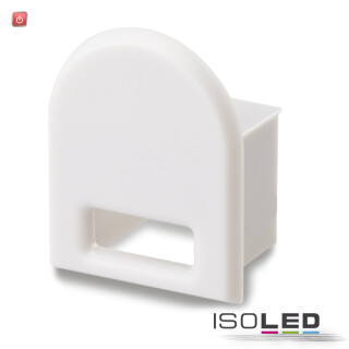 ISO112544 / Endkappe EC20 für SURF12 RAIL inkl. COVER5, mit Kabelausgang, PVC, grauweiß / 9009377035296