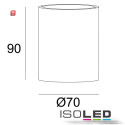 ISO112177 / Gips-Decken-Anbauleuchte, GU10, rund /...