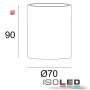 ISO112177 / Gips-Decken-Anbauleuchte, GU10, rund / 9009377025198