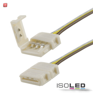 ISO112563 / Clip-Kabelanschluss (max. 5A) für 3-pol. IP20 Flexstripes mit Breite 10mm, Pitch-Abstand >12mm / 9009377035821