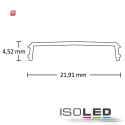 ISO112871 / Abdeckung COVER7 opal/satiniert 200cm für Profil CORNER12 / 9009377042058
