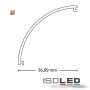 ISO112885 / Abdeckung COVER17 opal/satiniert 200cm für Profil CORNER20 / 9009377042331