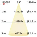 ISO113007 / 3-PH Schienen-Strahler, 15W, 38°, weiß matt, neutralweiß / 9009377044786