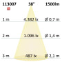 ISO113007 / 3-PH Schienen-Strahler, 15W, 38°, weiß matt, neutralweiß / 9009377044786