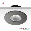 ISO113059 / Cover Aluminium rund schwarz matt für Einbaustrahler Sys-68 / 9009377046612