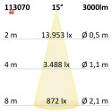 ISO113070 / 3-PH Schienen-Strahler, 28W, 15°, schwarz, neutralweiß / 9009377046827